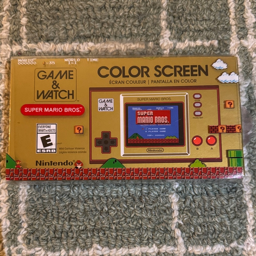 Nintendo Game & Watch: Super Mario Bros. Color Screen Gold like new